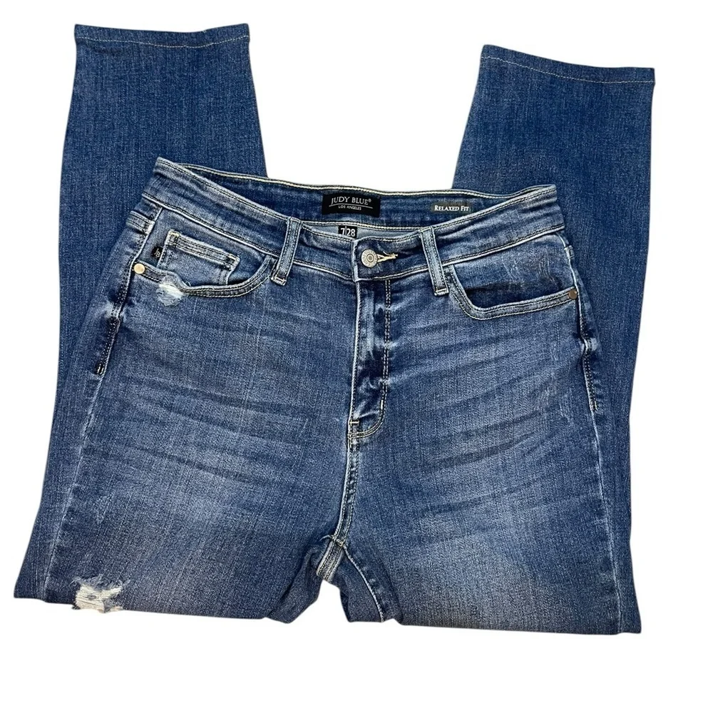 Judy Blue Relaxed Fit Distressed Jeans Size 7/ 28
